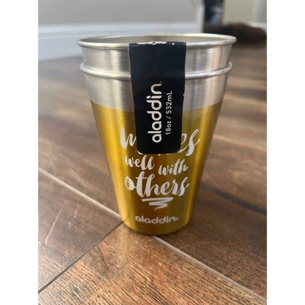 Aladdin Stainless Steel Tumbler holding 18 oz Mixes well with Others